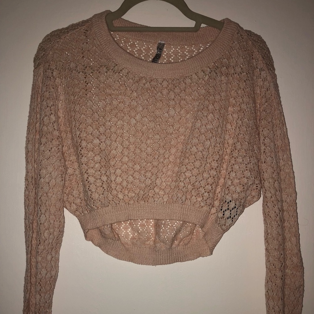 Pink cropped sweater